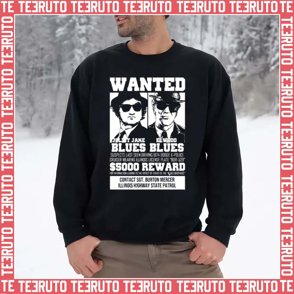 Wanted Guys The Blues Brothers Tribute Unisex Sweatshirt