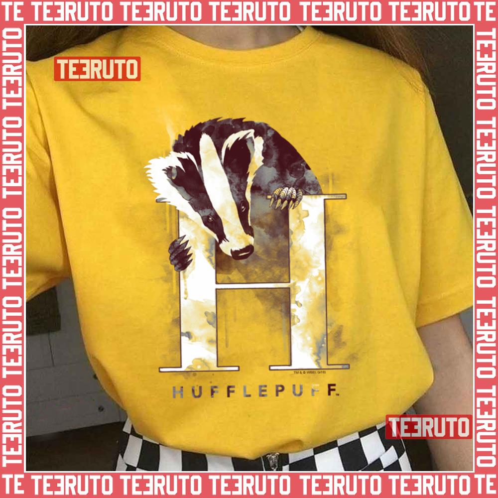 Watercolor Harry Potter Hufflepuff Badger Watercolor Unisex T-Shirt