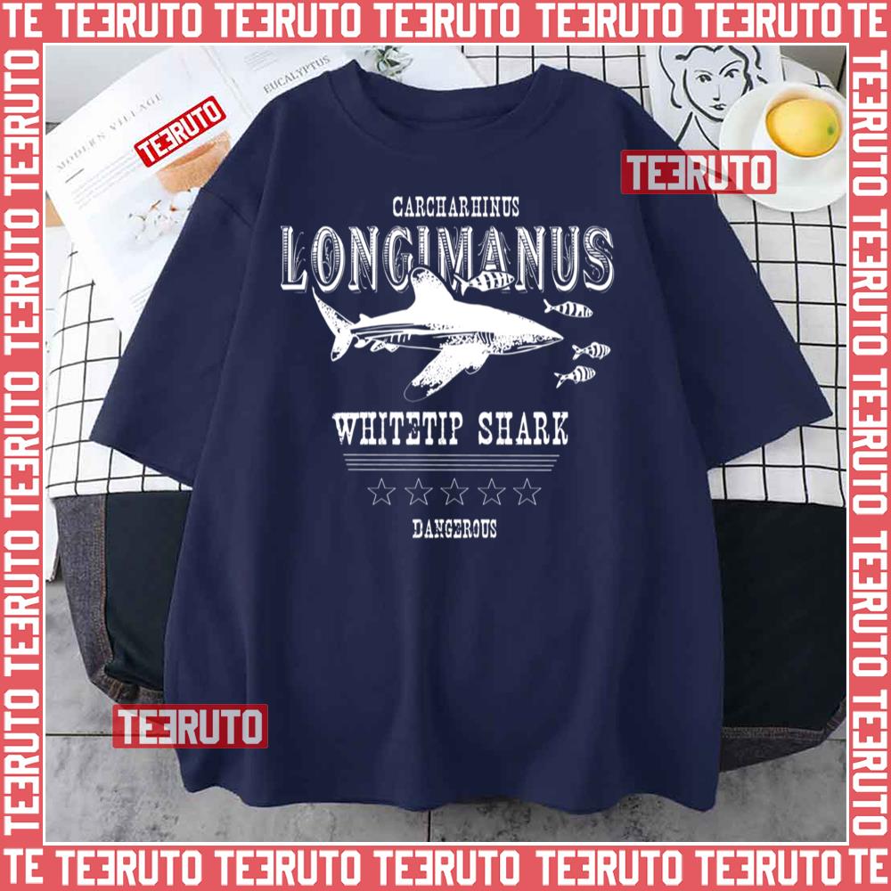 Whitetip Shark Longimanus Hai Ocean Shark Sidemount Diver Unisex T-Shirt