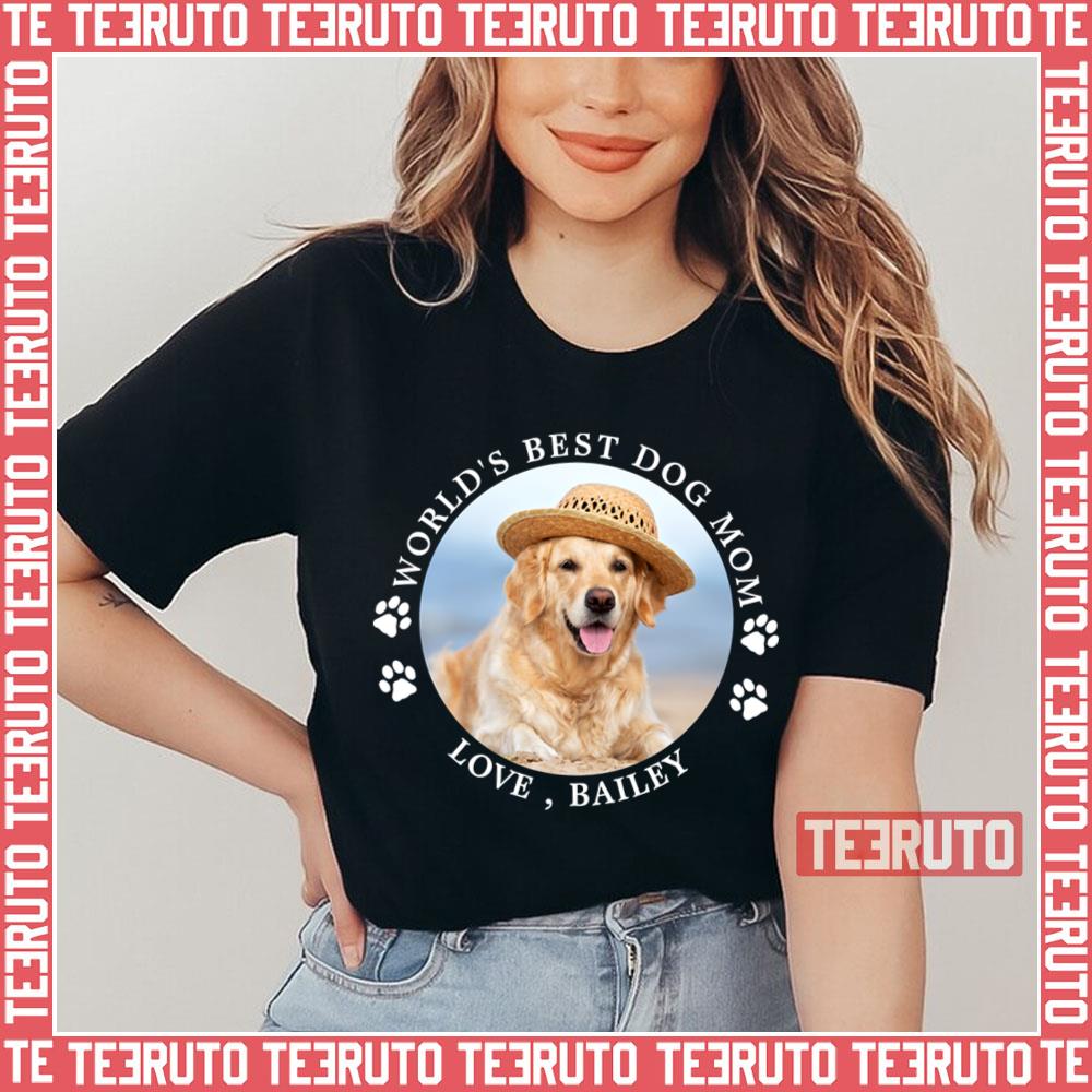 World’s Best Dog Mom Personalized Cute Pet Photo Unisex T-Shirt