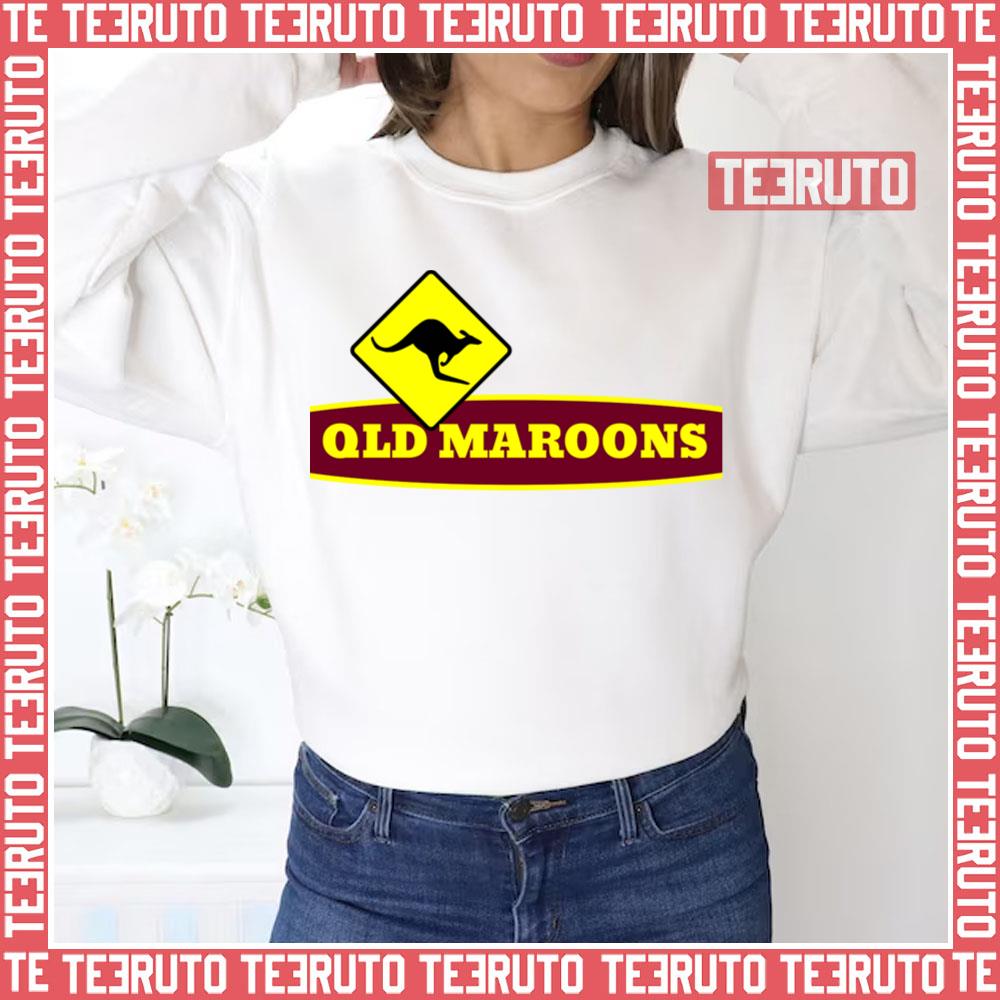 Yellow Logo Rugby Queensland Maroons Unisex Sweatshirt