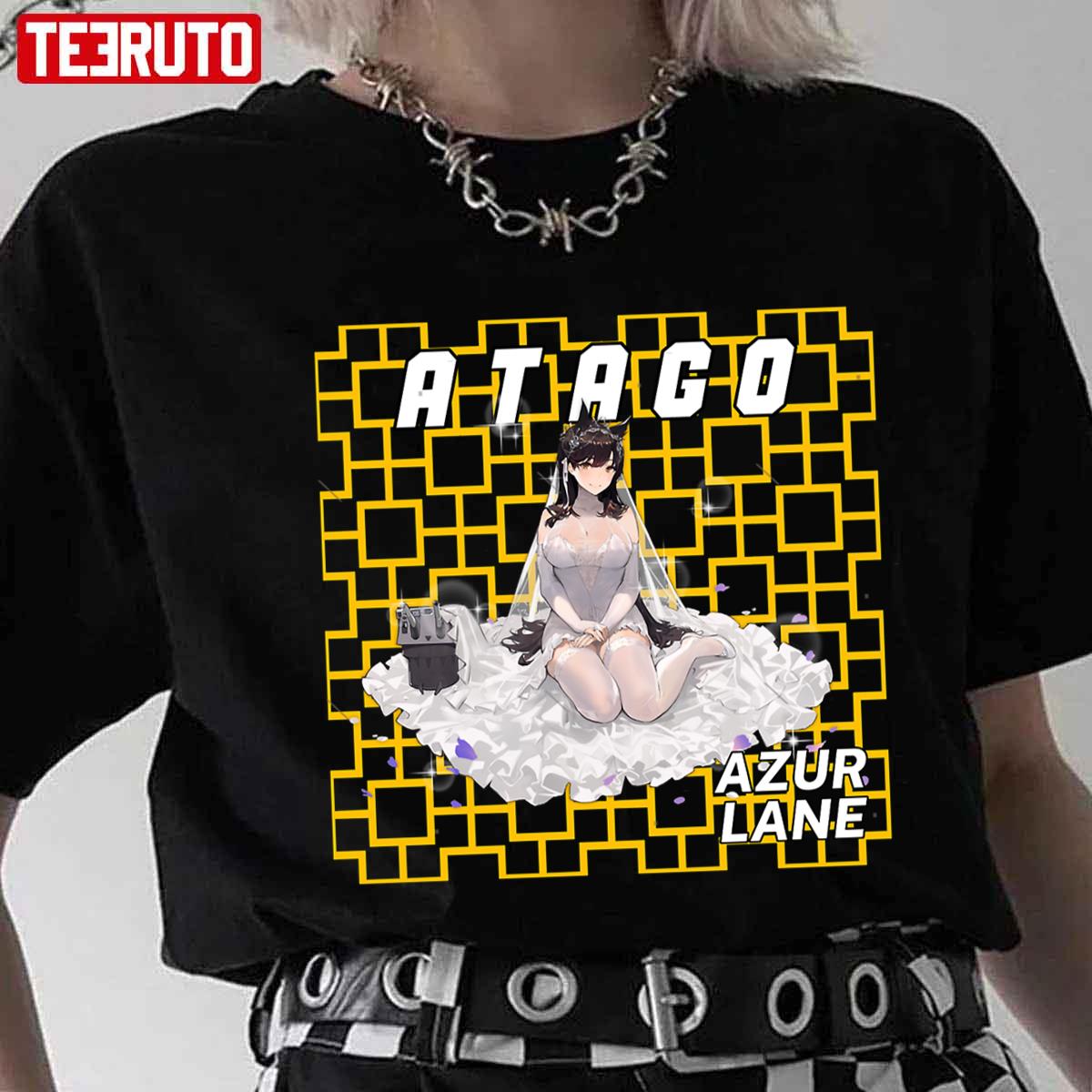 Yellow Pattern Atago Azur Lane Characters Art Unisex T-shirt