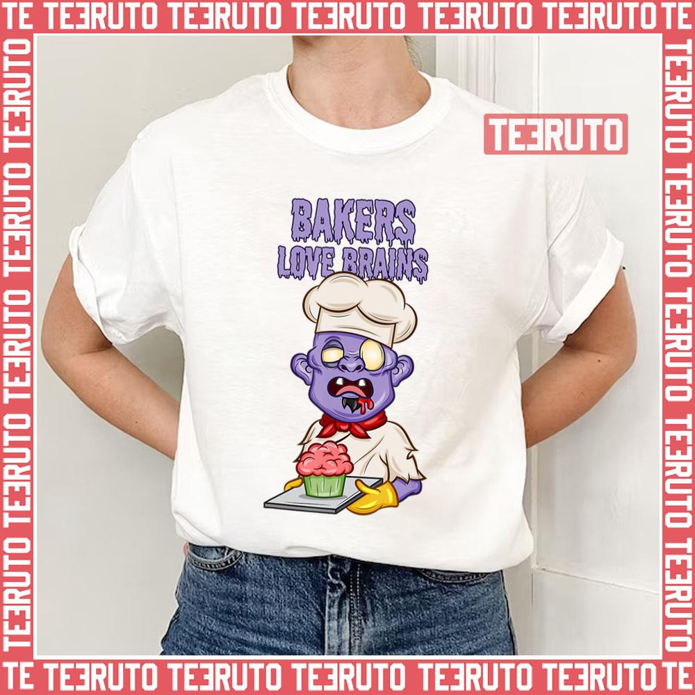 Zombie Baker With Brain Cupcake Unisex T-Shirt