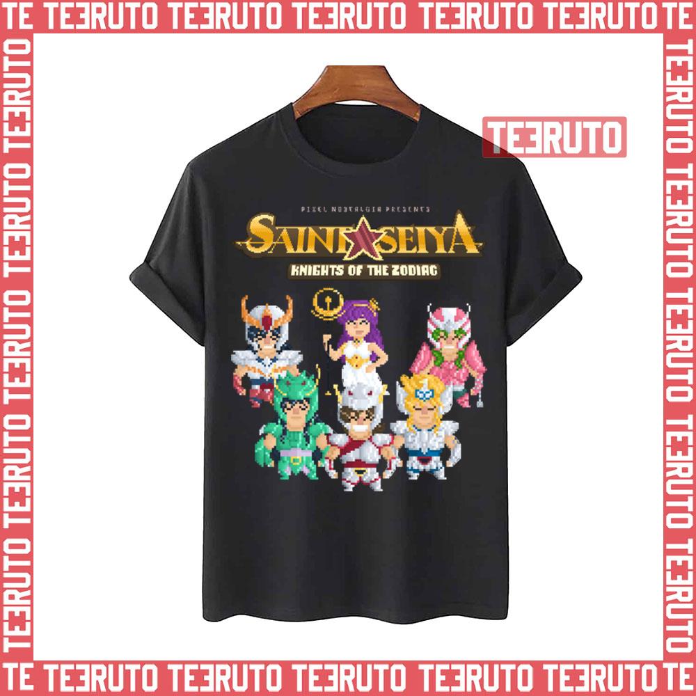 8 Bit Pixel Anime Nostalgic Saint Seiya 90s Unisex T-Shirt