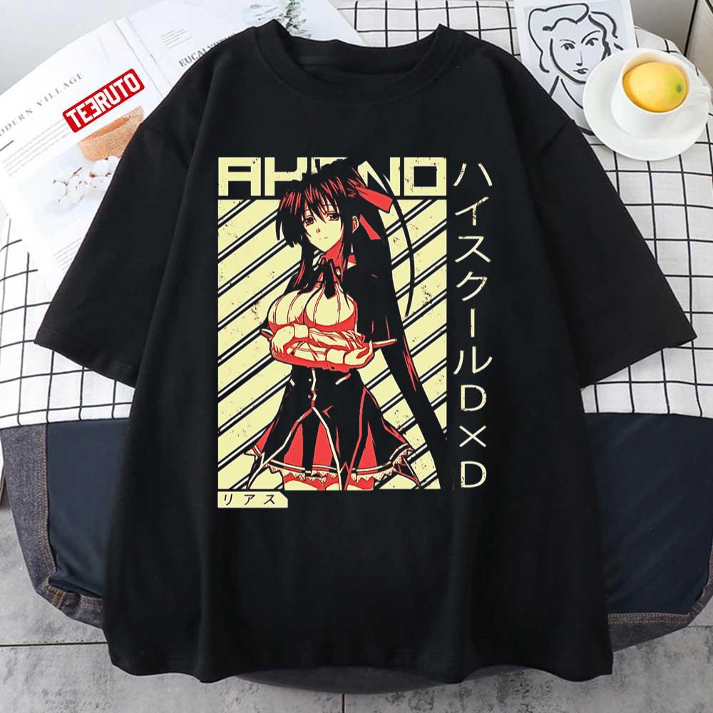 Akeno Himejima Highschool Dxd Color Stripe Grunge Texture Unisex T-shirt