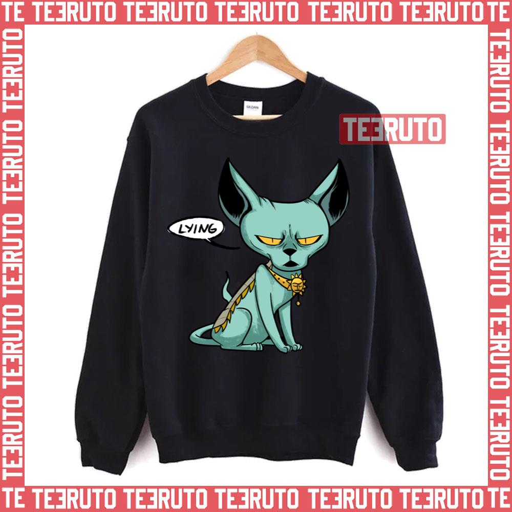 Angry Face Saga Comic Lying Cat Unisex Sweatshirt