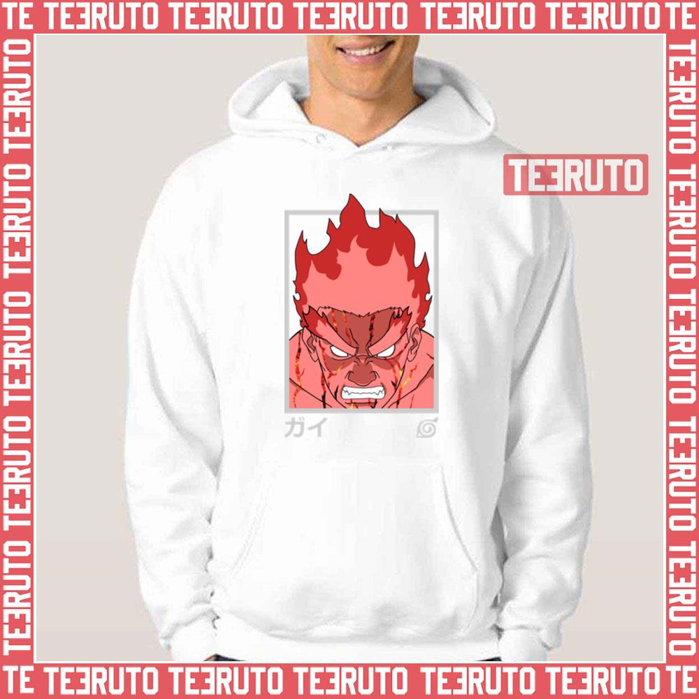 Angry Might Guy Red Naruto Shippuden Unisex Hoodie
