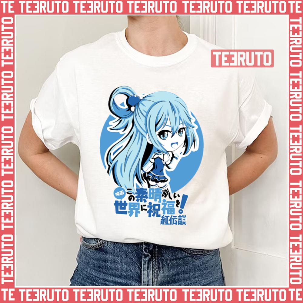 Aqua Chibi Style Ikigaisekai Konosuba Unisex T-Shirt