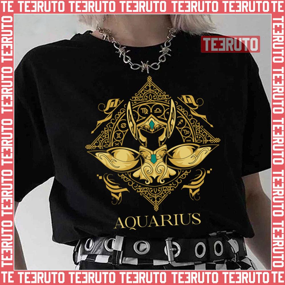 Aquarius Yellow Saint Seiya Knights Of The Zodiac Unisex T-Shirt