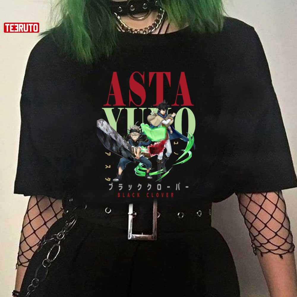 Asta And Yuno Black Clover Character Japanese Manga Unisex T-Shirt