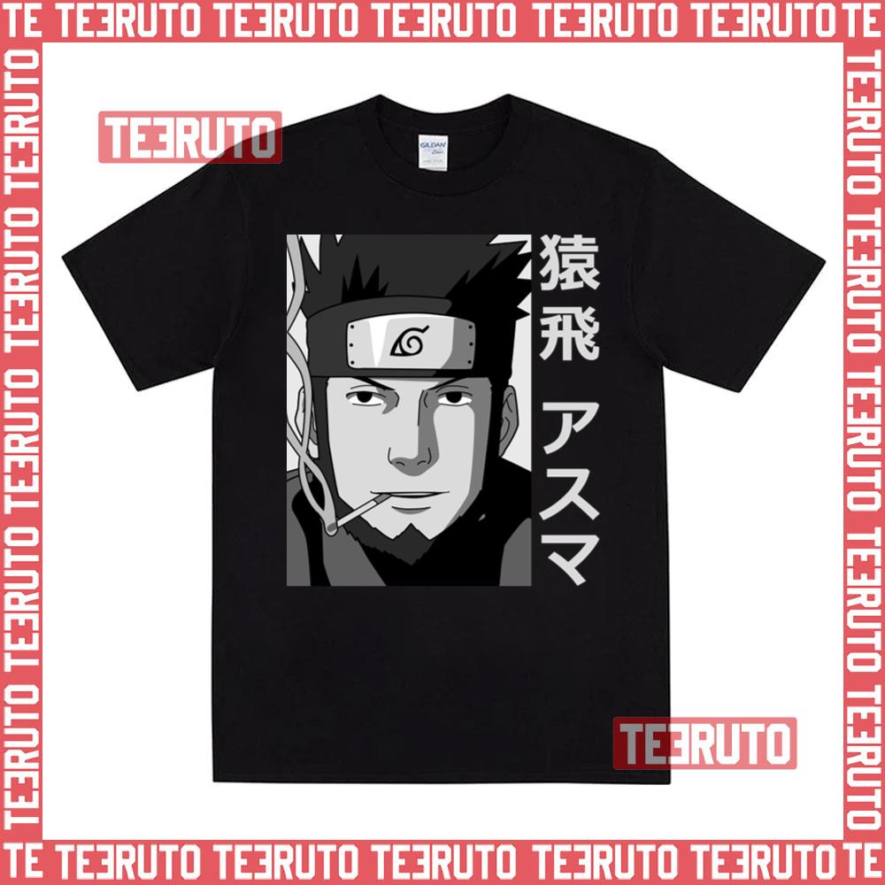 Asuma Sarutobi Black And White Naruto Shippuden Unisex T-Shirt