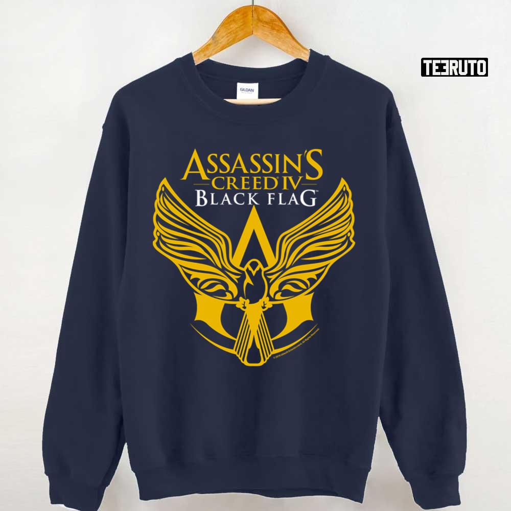 Black Flag Gold Wing Logo Assassin’s Creed Unisex T-Shirt