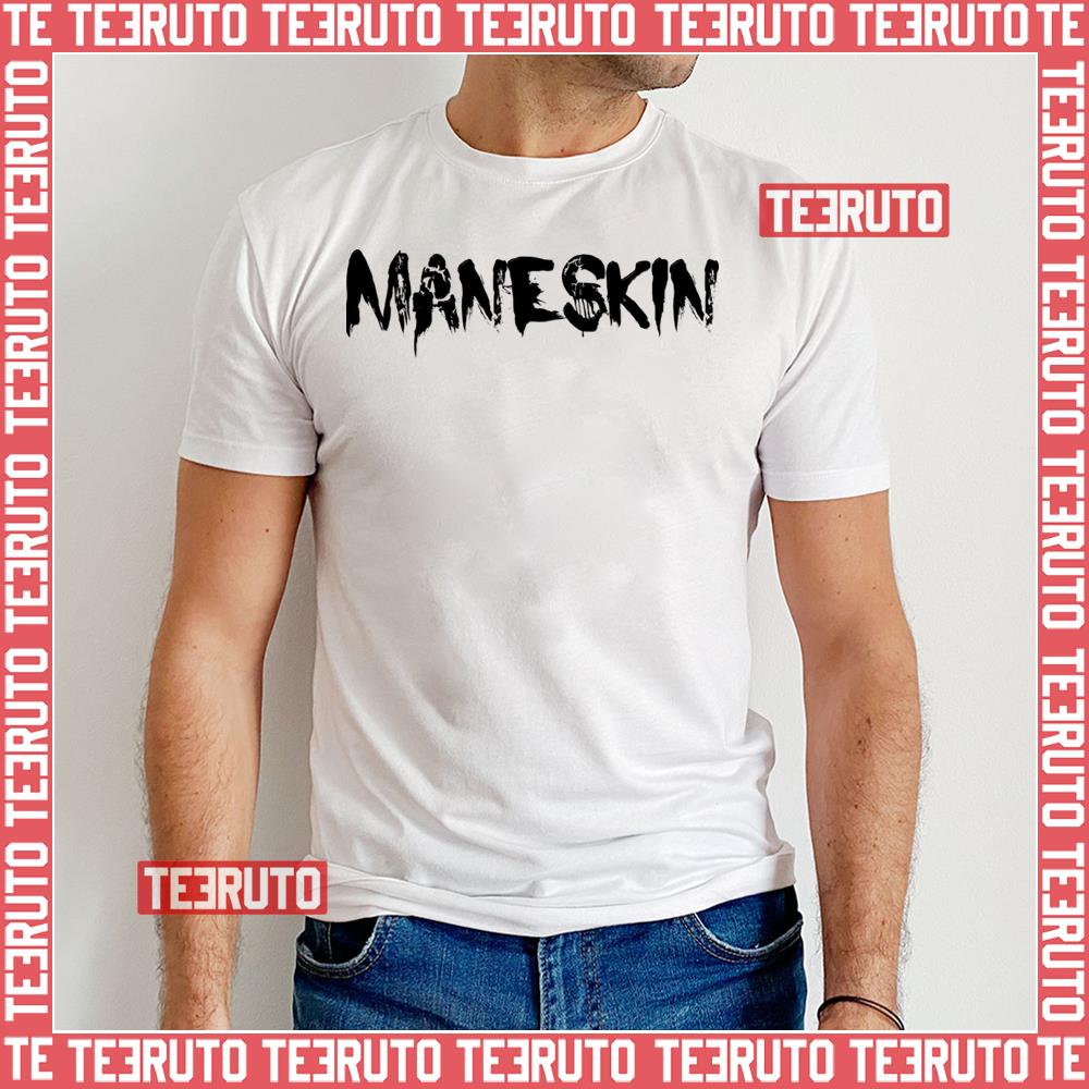 Black Text Maneskin Unisex T-Shirt