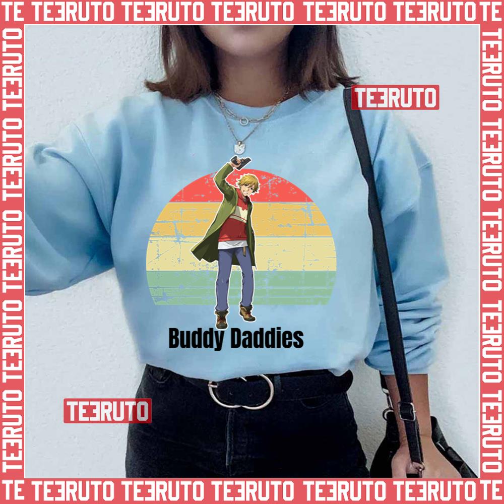Buddy Daddies Anime Distressed Design Unisex T-Shirt