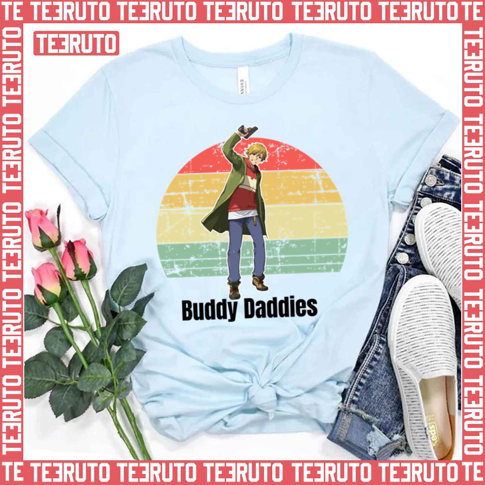 Buddy Daddies Anime Distressed Design Unisex T-Shirt