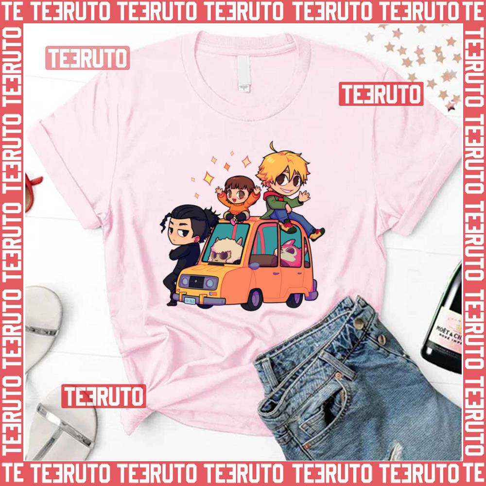 Chibi Characters Buddy Daddies Orange Car Unisex T-Shirt