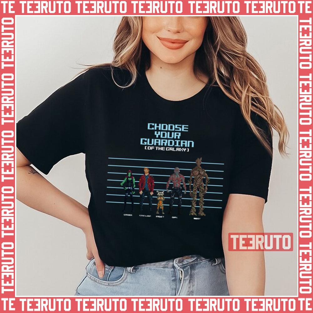 Choose Your Guardian Pixel Art Guardians Of The Galaxy Unisex T-Shirt