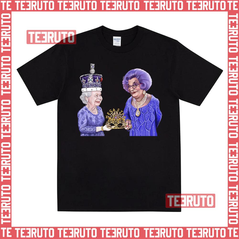 Dame Edna Everage And Queen Elizabeth Ii By James Brennan Unisex T-Shirt