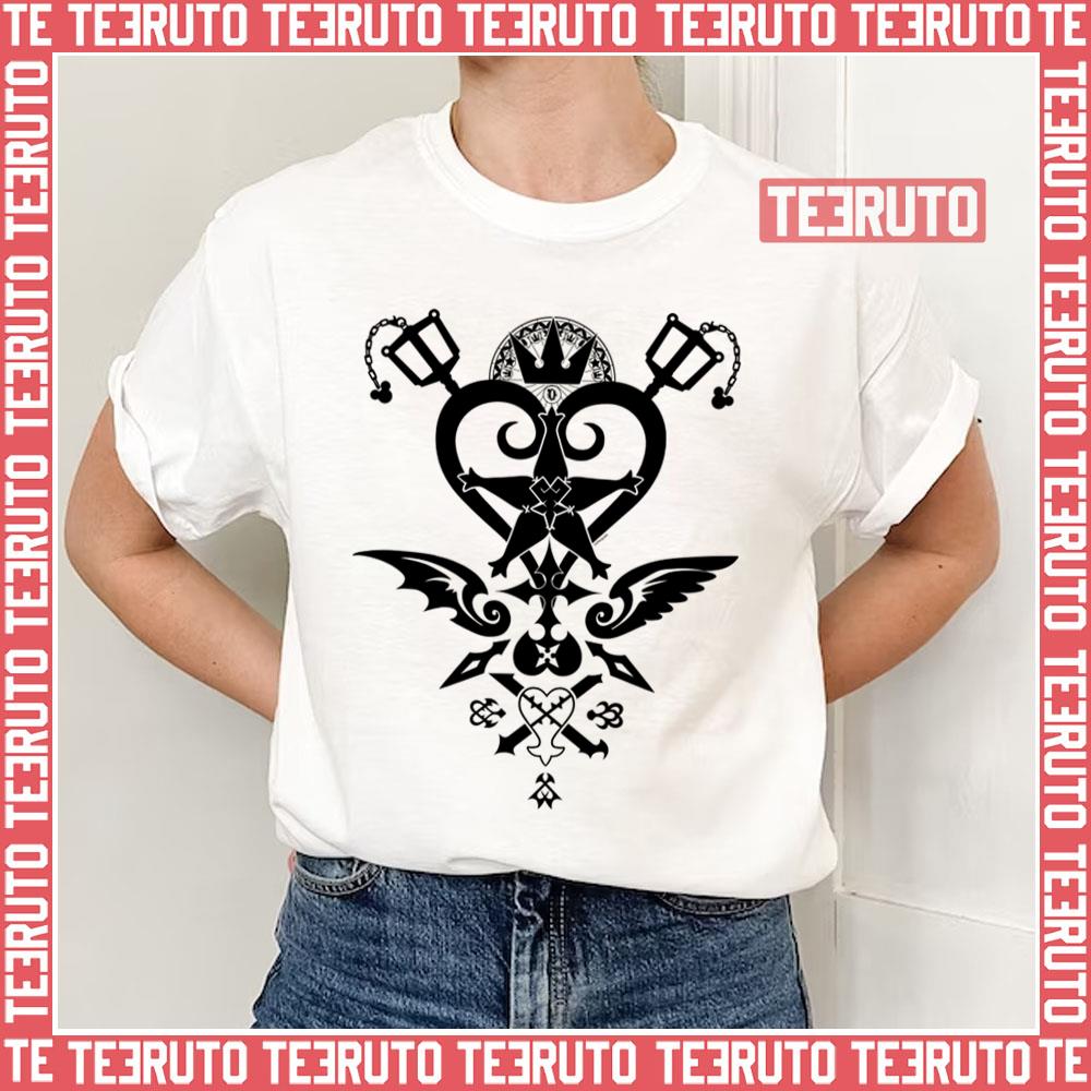 Emblems Black Version Kingdom Hearts Unisex T-Shirt