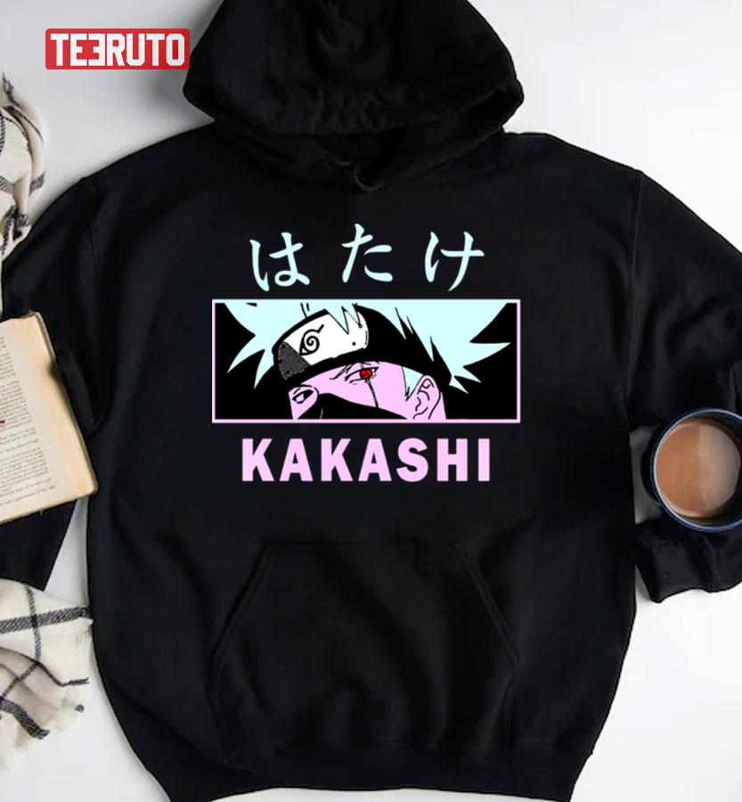 Eyes Pink Text Naruto Shippuden Kakashi Hatake Unisex T-Shirt