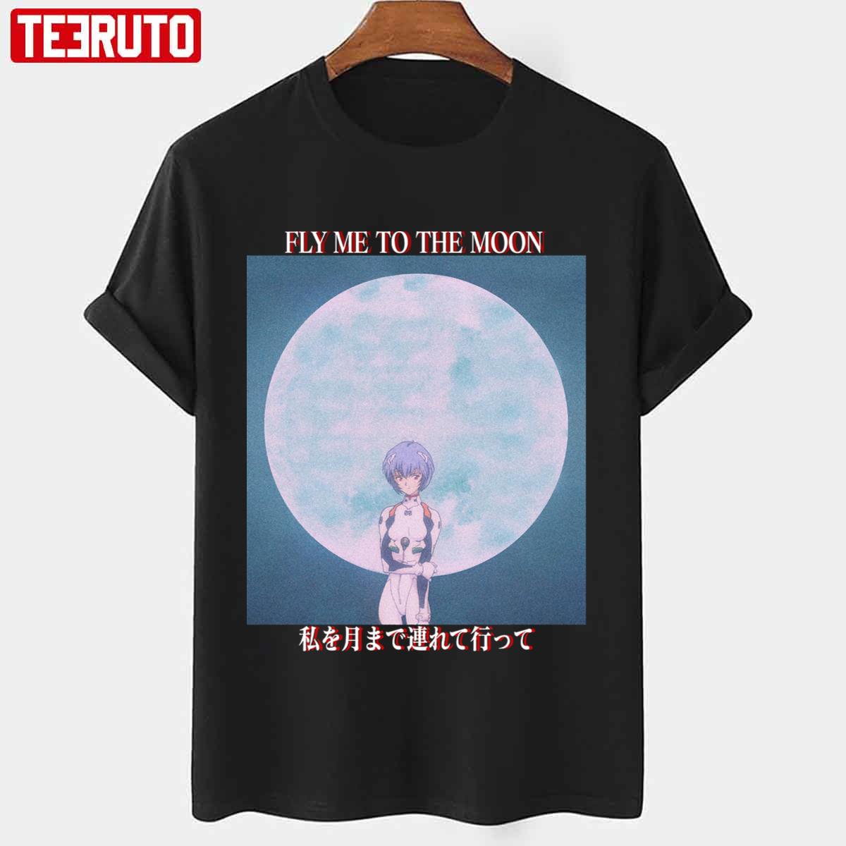 Fly Me To The Moon Take Me To The Moon Neon Genesis Evangelion Unisex T-Shirt