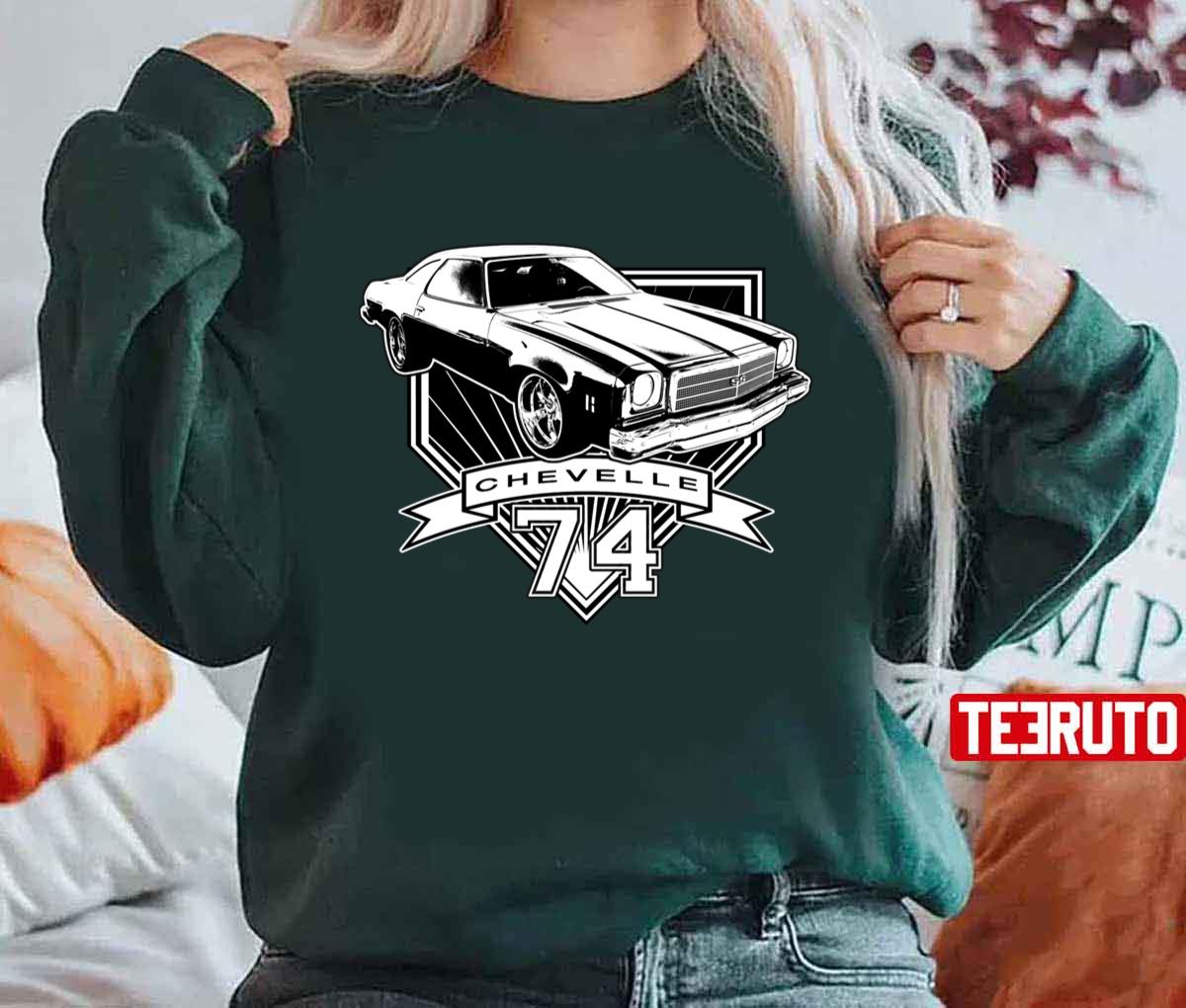 For Car Lovers 1974 Chevelle Car Graphic Unisex Sweatshirt