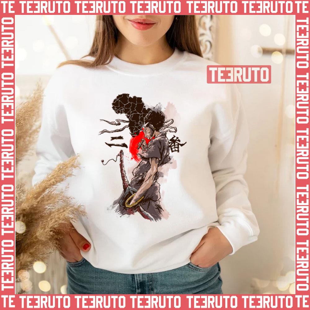From Arfrica To Japan Afro Samura Unisex T-Shirt
