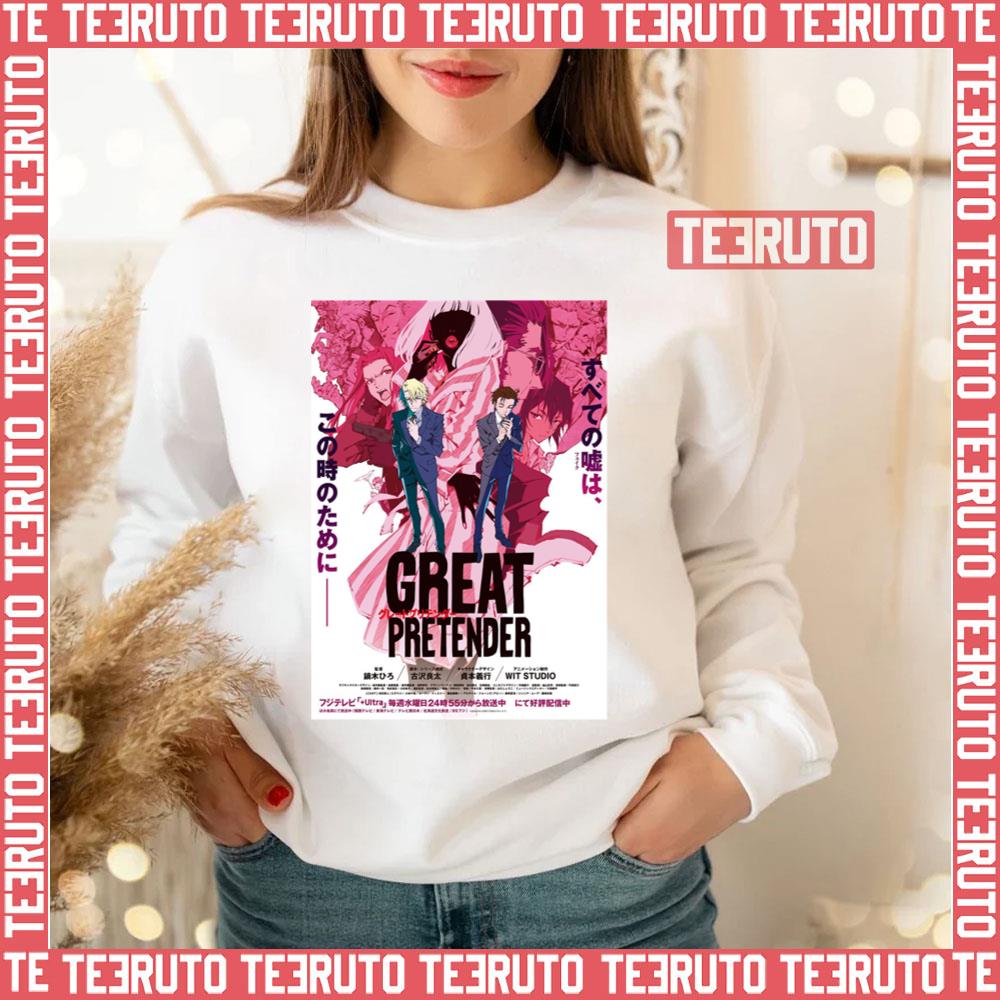 Great Pretender Main Characters Spread 3 Unisex T-Shirt