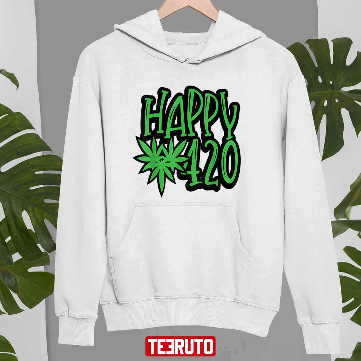 Green Colored Happy 420 Day Unisex T-shirt