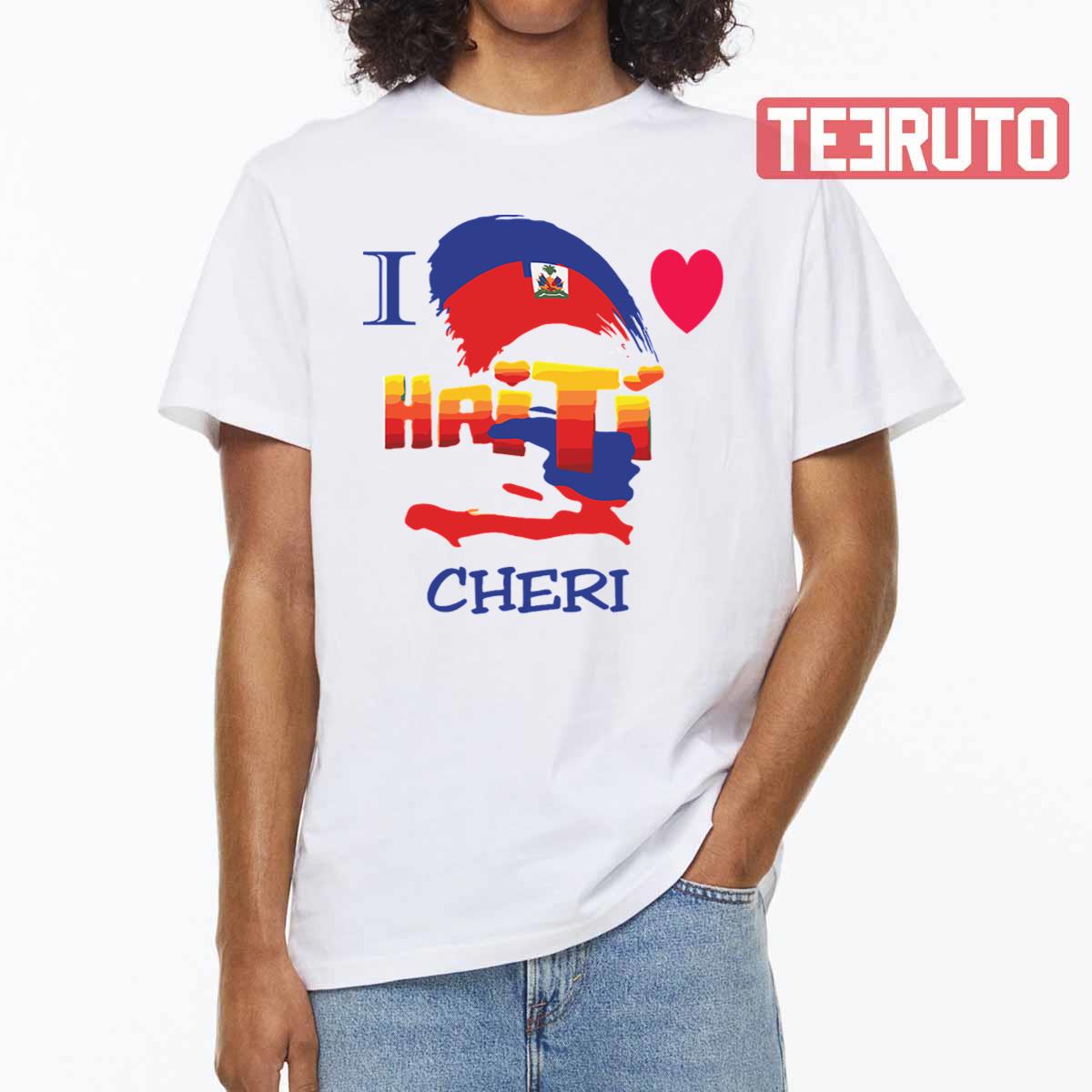 Haitian Flag I Love Haiti Cheri Unisex T-Shirt
