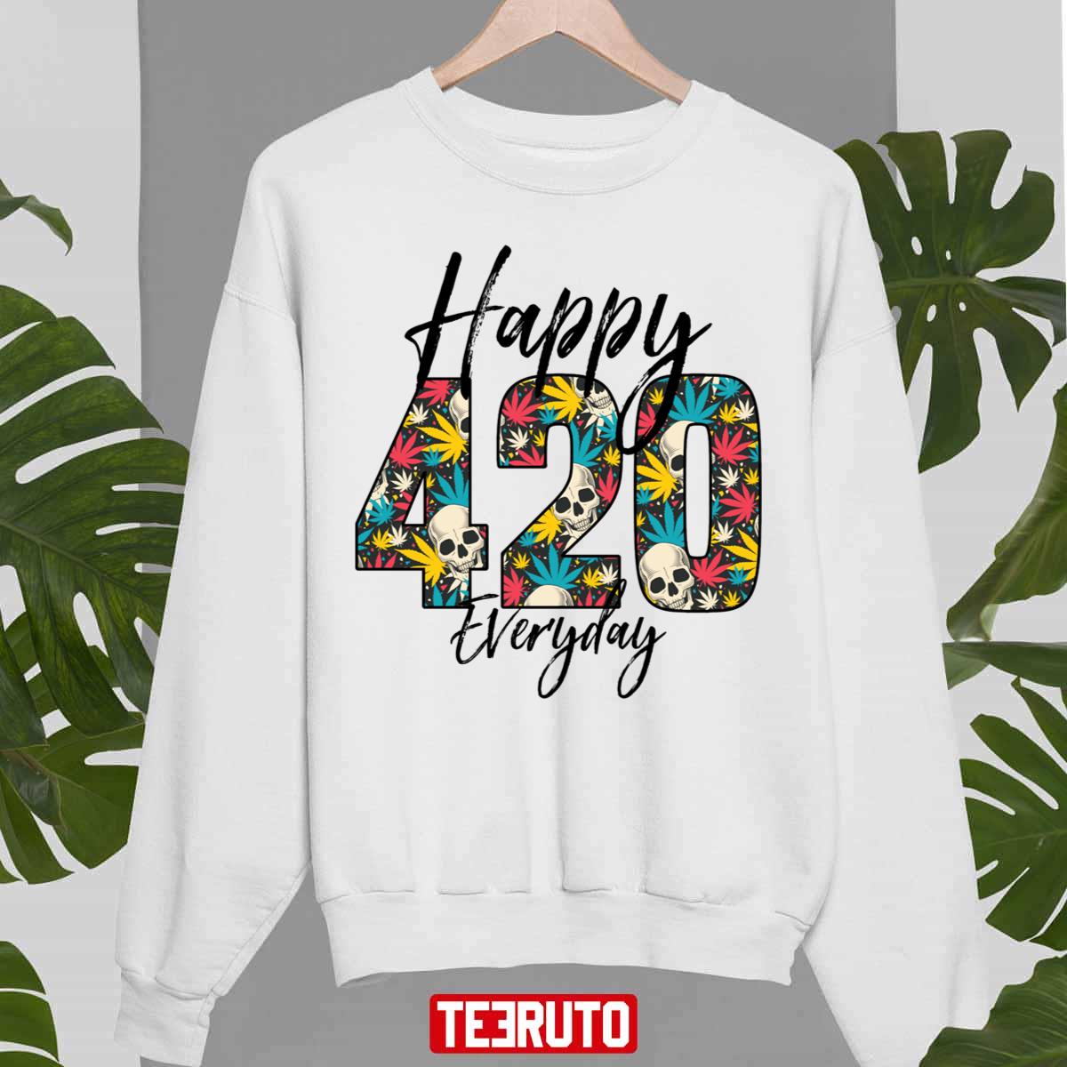 Hippie Happy 420 Everyday Design Unisex T-shirt