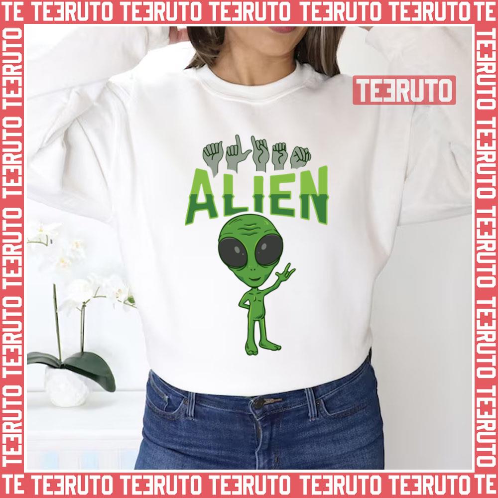 Ily Alien Asl Hand Gesture Deaf Hearing Loss Unisex Sweatshirt