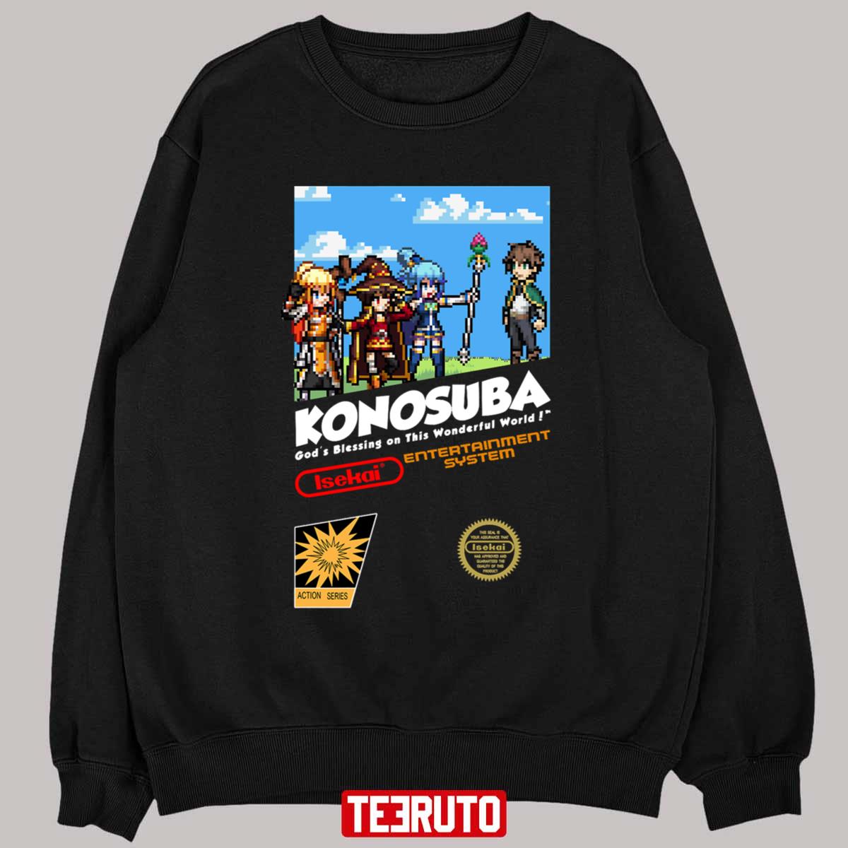 Isekai Pixel Game Retro Konosuba Unisex T-shirt