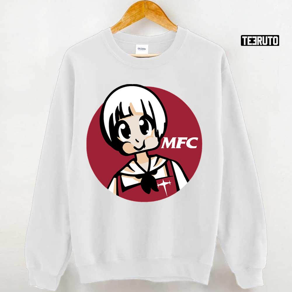 Mfc Kfc Logo Inspired Mako Mankanshoku Kill La Kill Fried Croquettes Modern Circle Unisex T-shirt