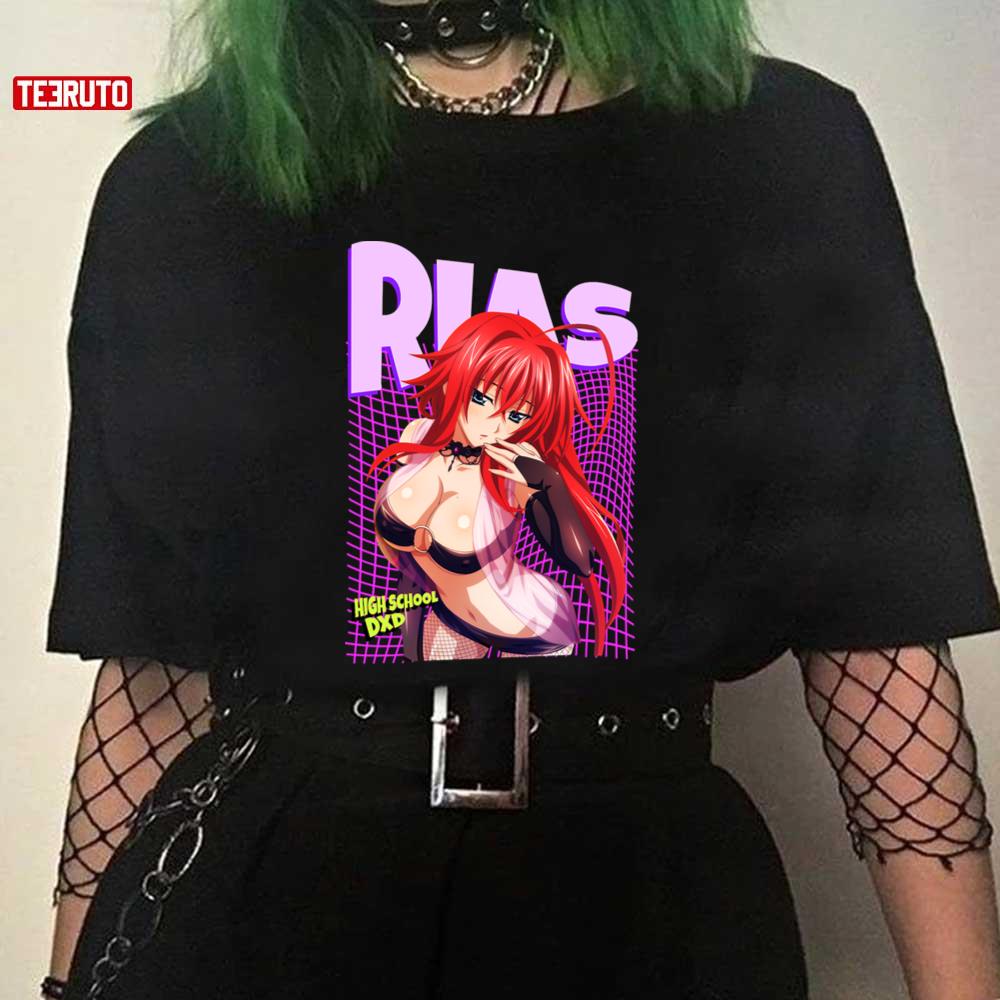 Neon Wave Sexy Rias Gremory High School Dxd Unisex T-shirt