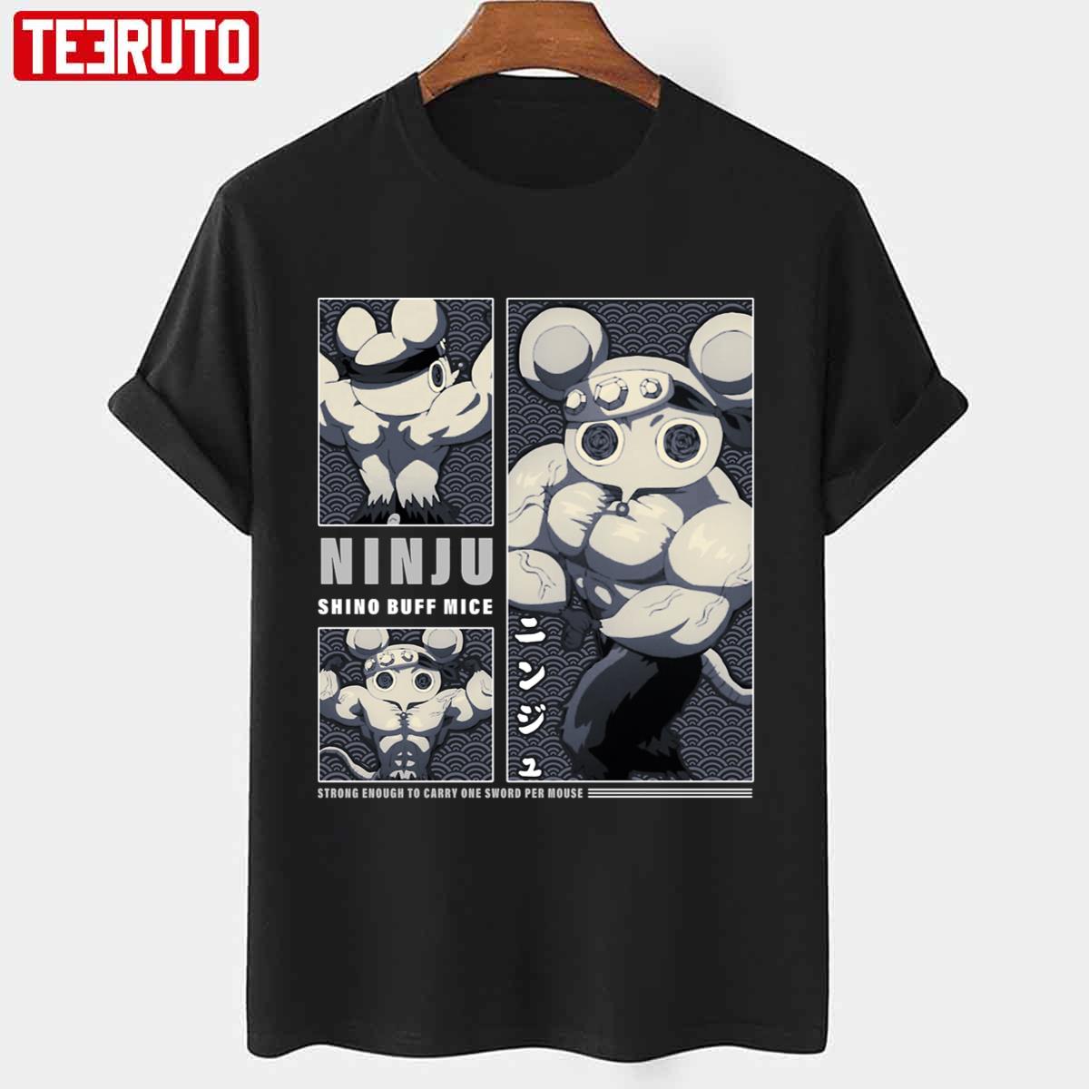 Ninju Shino Buff Mice Demon Slayer Kimetsu No Yaiba Unisex T-Shirt
