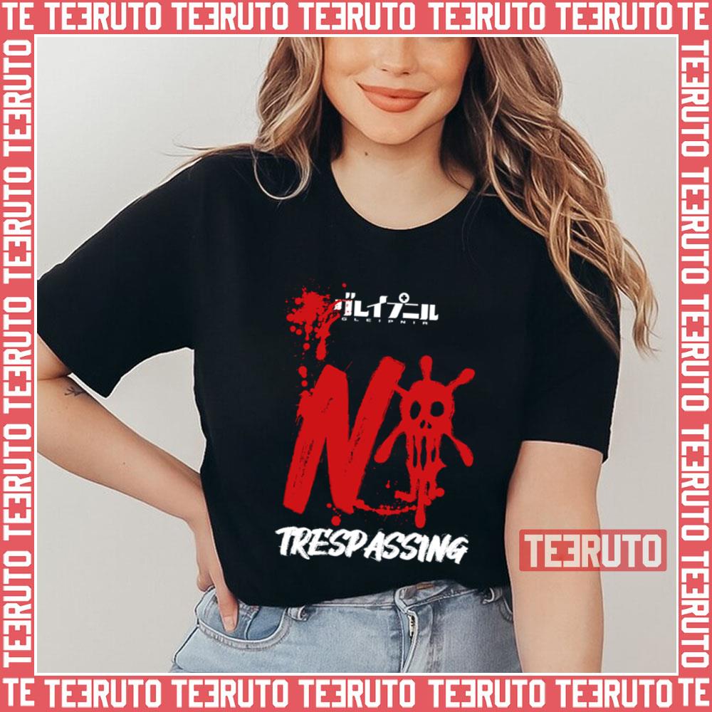 No Trespassing Red And White Gleipnir Unisex T-Shirt