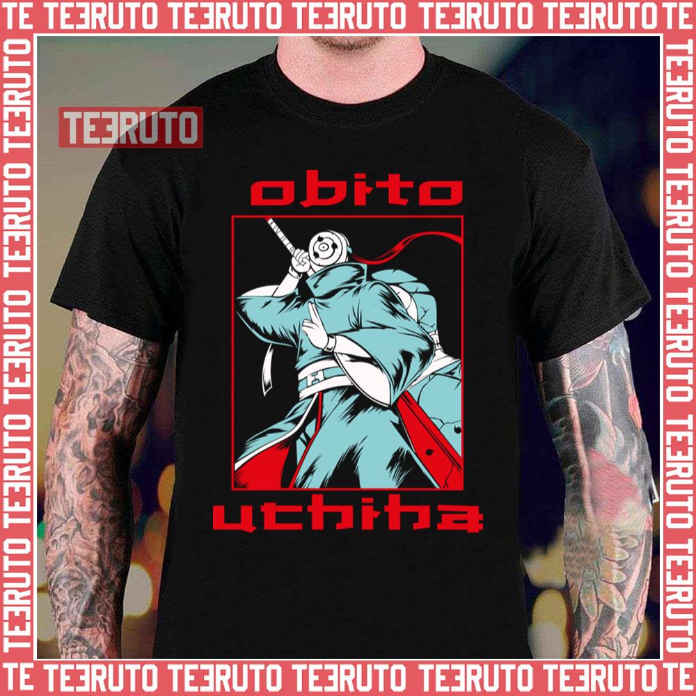 Obito Uchiha Red Text Art Naruto Shippuden Unisex T-Shirt