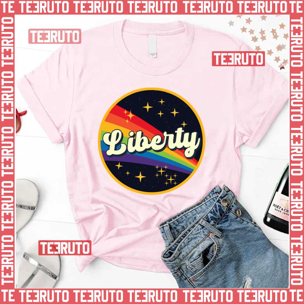 Rainbow In Space Vintage Style Liberty Unisex T-Shirt