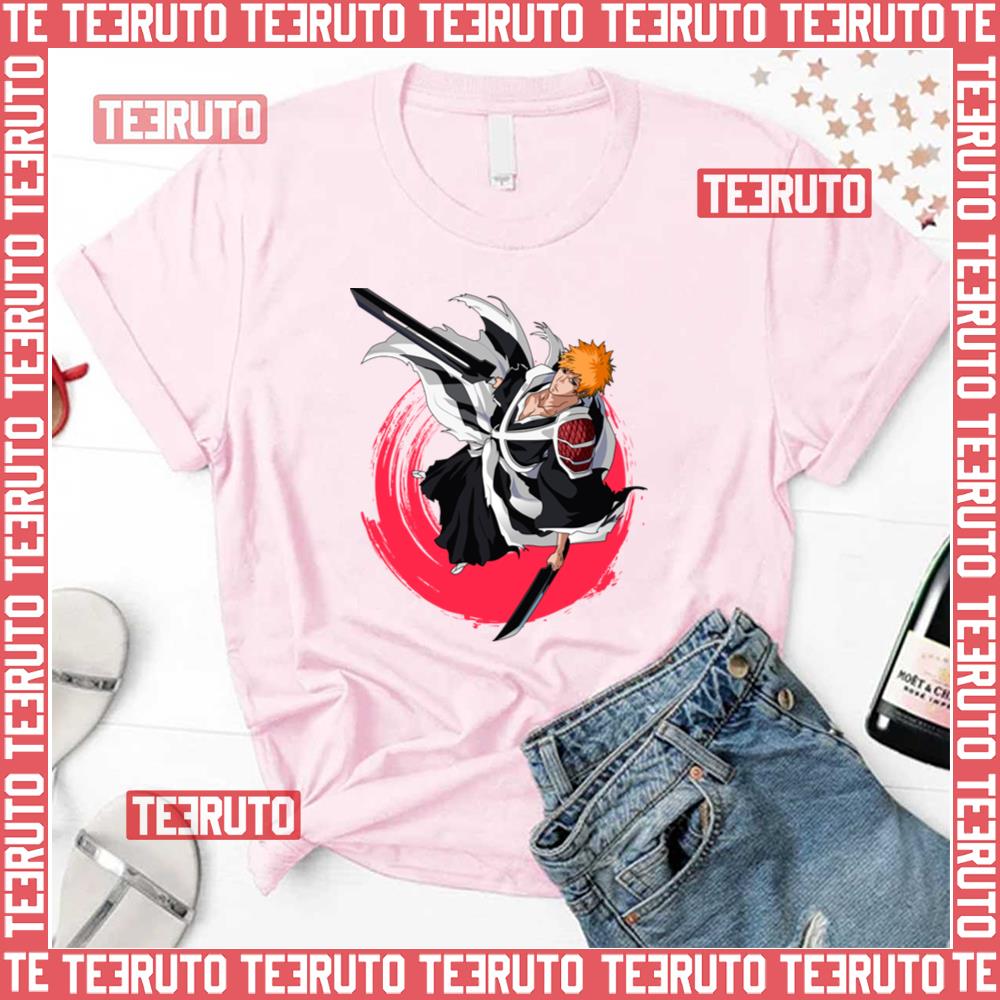 Red Art Ichigo Bleach Anime Unisex T-Shirt