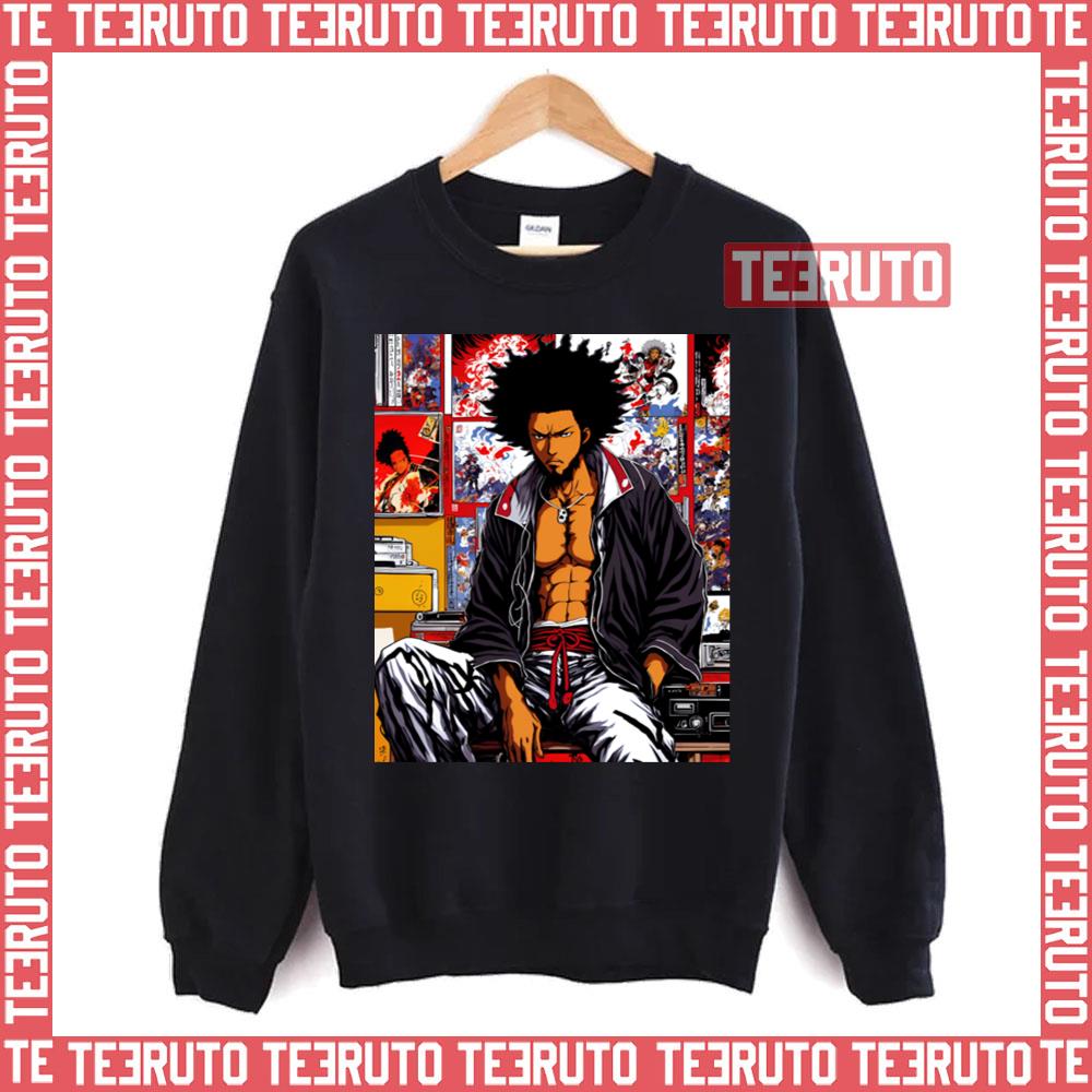 Samurai Afro Lofi Hip Hop Aesthetic 90s Unisex T-Shirt