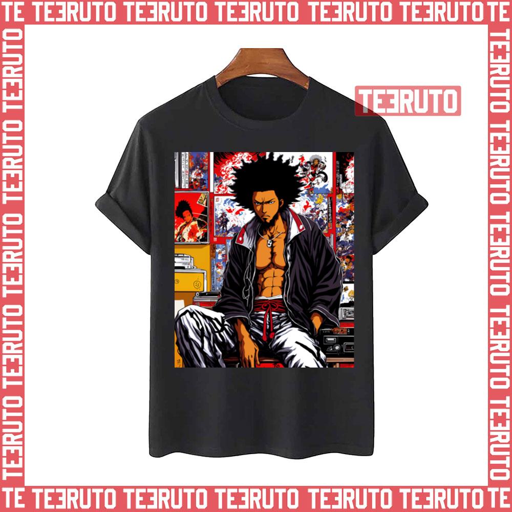 Samurai Afro Lofi Hip Hop Aesthetic 90s Unisex T-Shirt