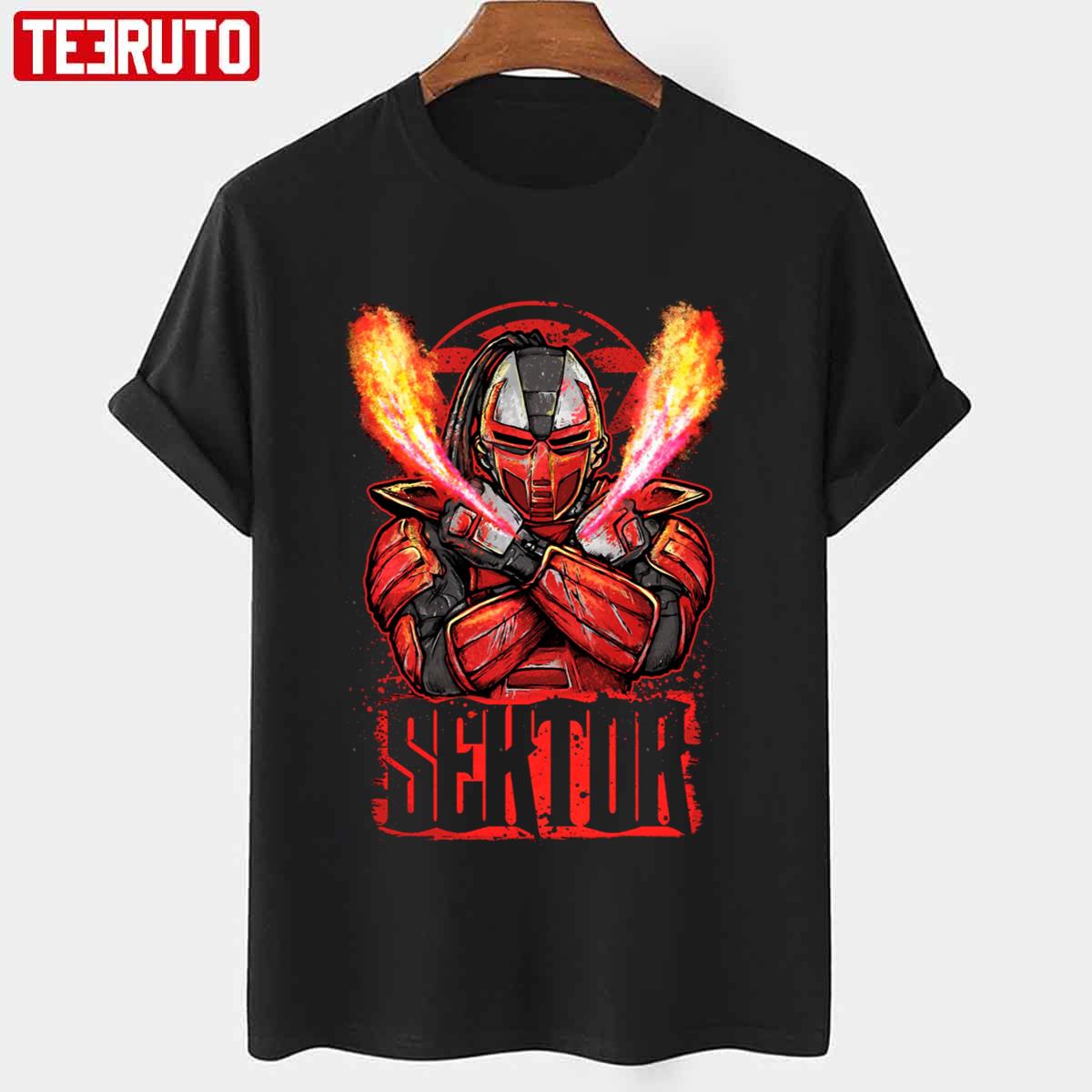 Sektor On Fire Mortal Kombat Art Unisex T-Shirt