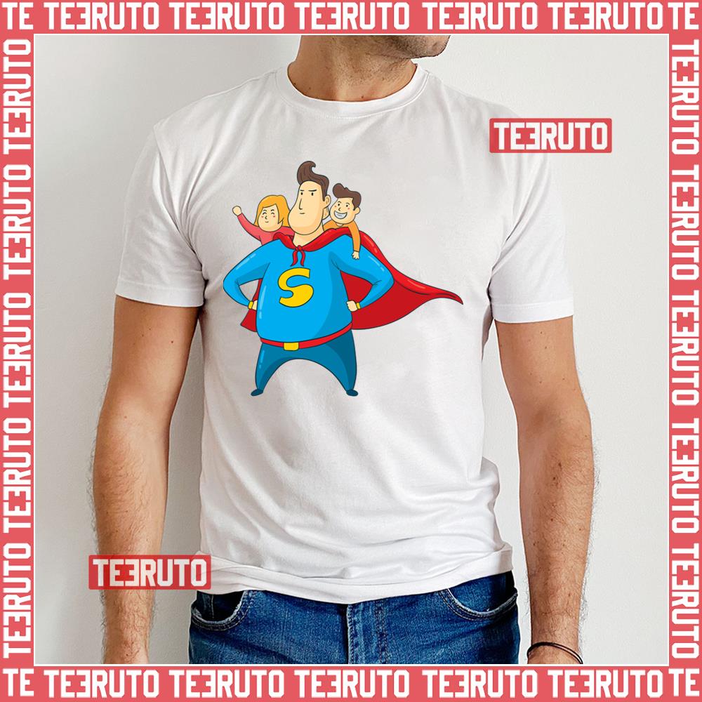 Super Dad Cartoon Art Father's Day Unisex T-Shirt
