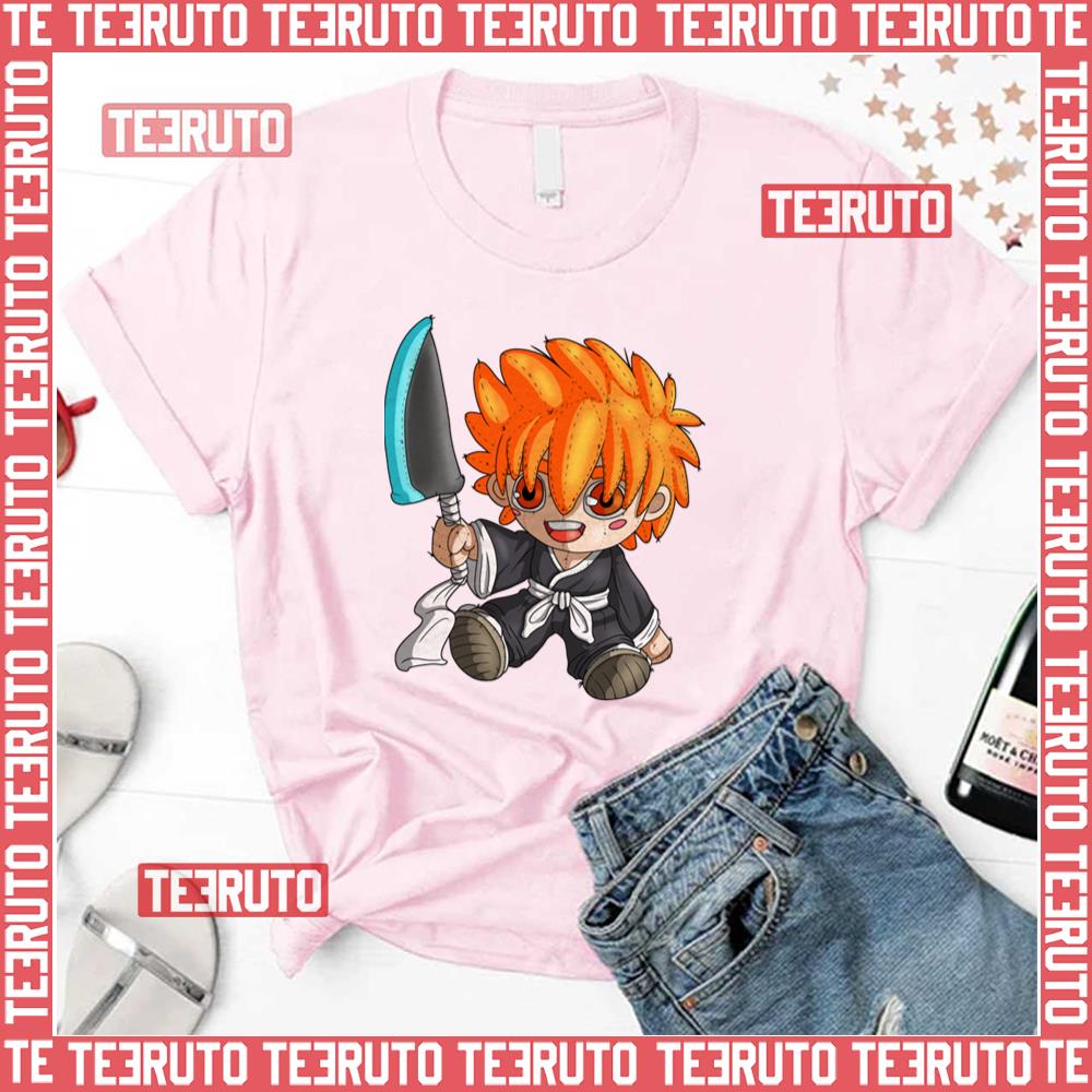 The Knife Anime Bleach Ichigo Plushie Artwork Unisex T-Shirt