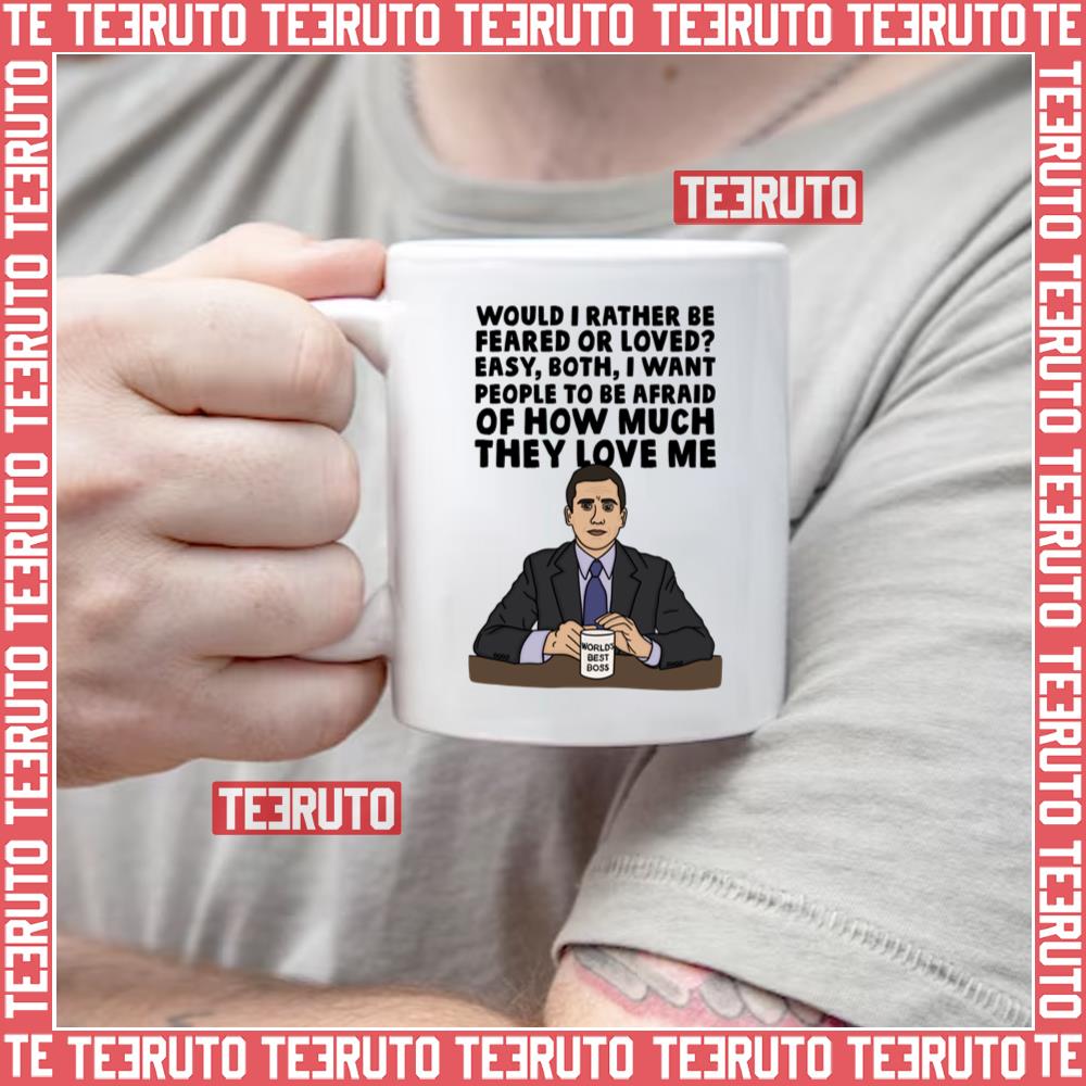 The Office Michael Scott Feared Or Loved Fathers Day Mug