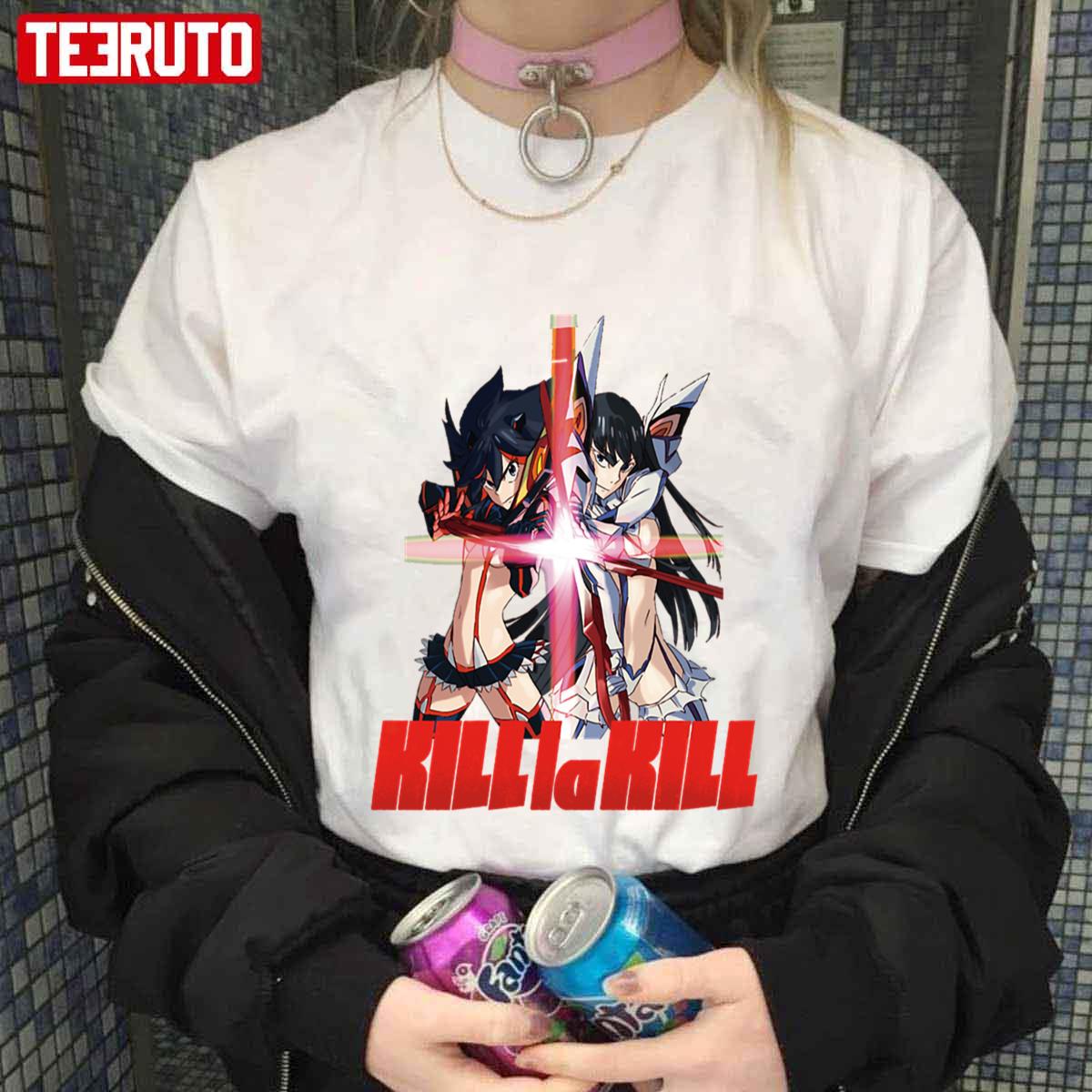 The Two Main Femal Character Ryuko Vs Satsuki Kill La Kill Art Unisex T-shirt