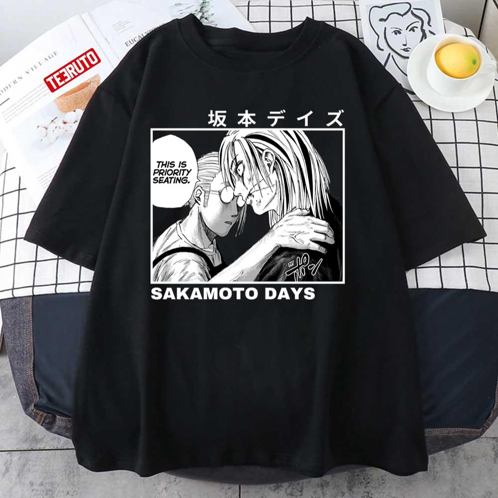This Is Priority Seating Sakamoto Days In Japanese White Ver Unisex T-Shirt