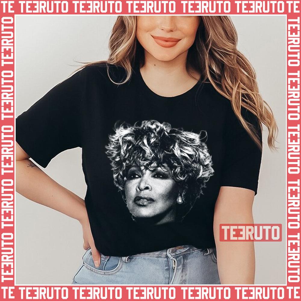 Tina Turner White Portrait Unisex T-Shirt