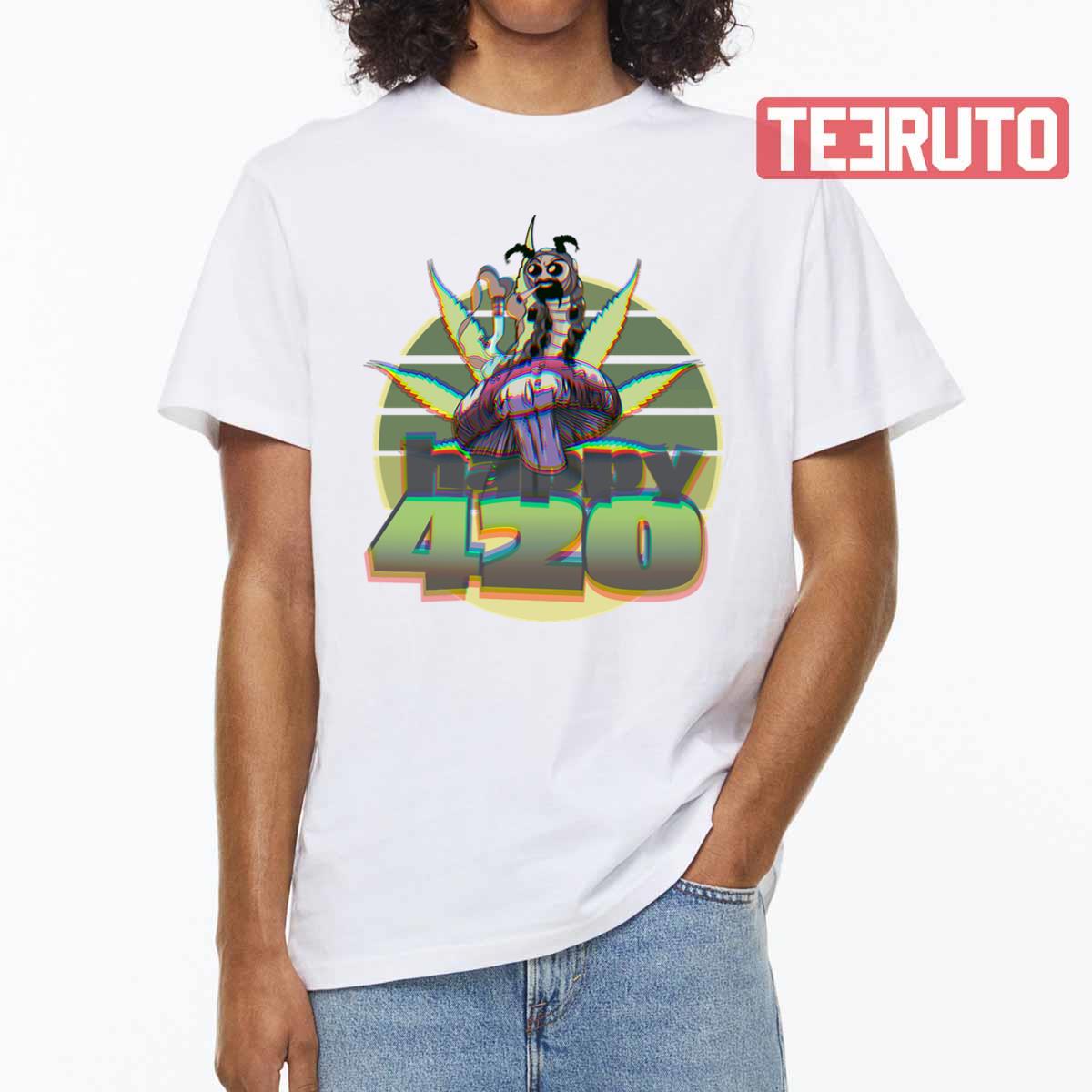 Trippy Cannabis Happy 420 Unisex T-shirt